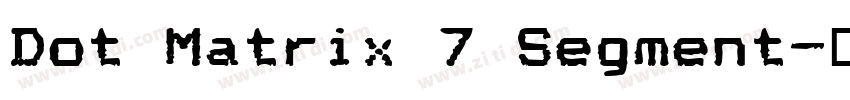Dot Matrix 7 Segment字体转换